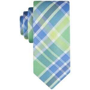 Tommy Hilfiger Men's Festive Plaid Tie Green OS B4HP